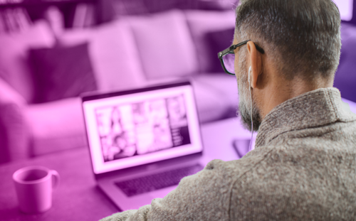 Man looking at laptop