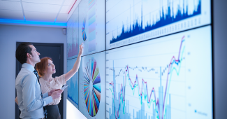 Professionals doing data analysis