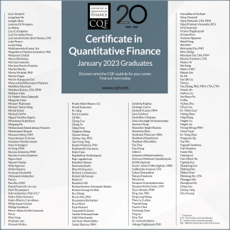 January 2023 CQF Program Graduates